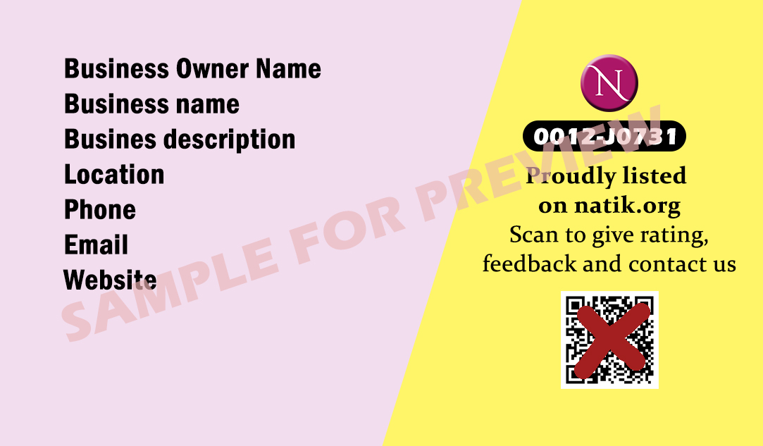 Buy Pre-designed Visiting Card For Your Business With QR Code Linking To Your Entry - Image 3