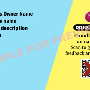 Buy Pre-designed Visiting Card For Your Business With QR Code Linking To Your Entry