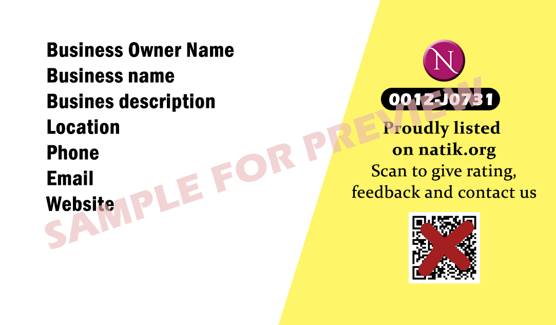 Buy Pre-designed Visiting Card For Your Business With QR Code Linking To Your Entry - Image 2
